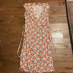 J Crew floral wrap dress
